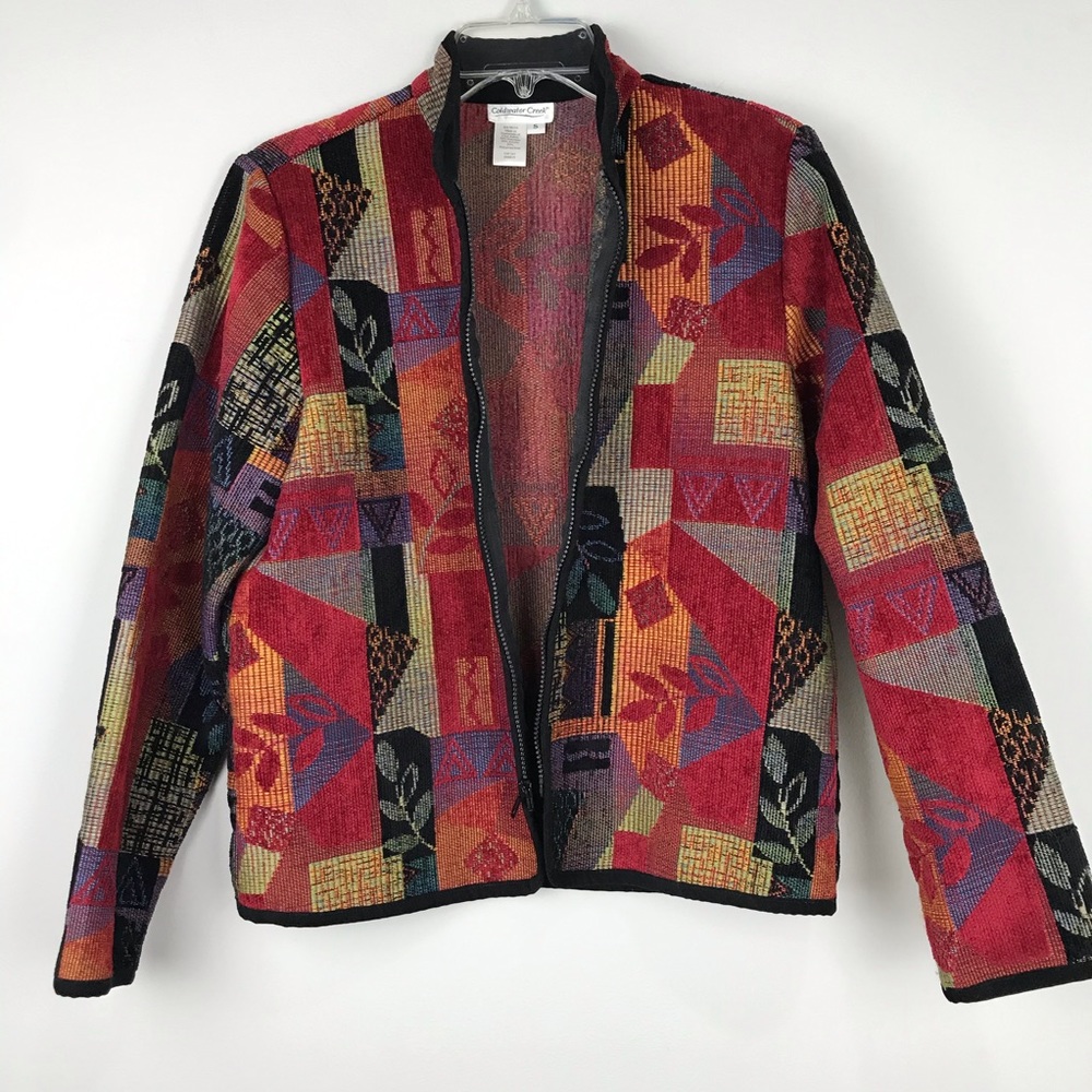 * Coldwater Creek Tapestry Jacket With Zipper